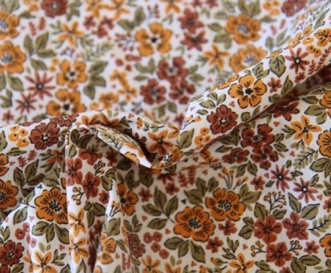 Pochette Écru Fleurs Nellie