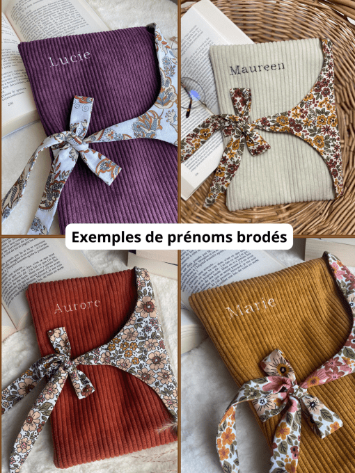 Pochette kaki fleurs