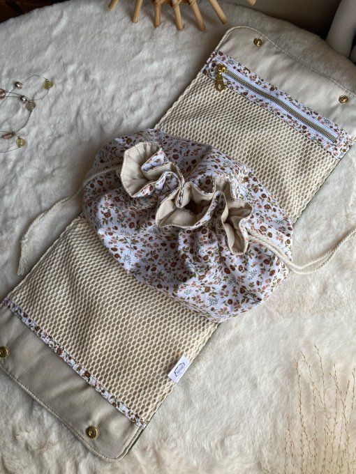 Pochon Elena - Velours Kaki Eleoni 