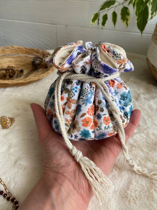 Le pochon Evy hortense bleu 