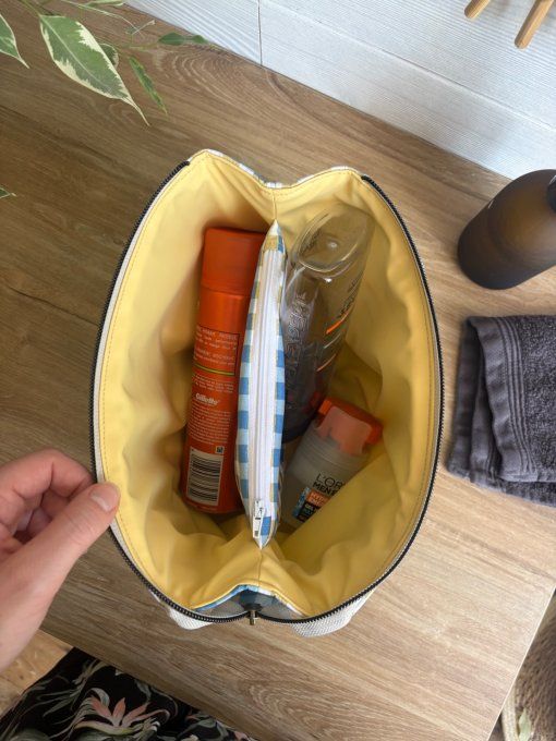 Trousse Joya vichy bleu/jaune