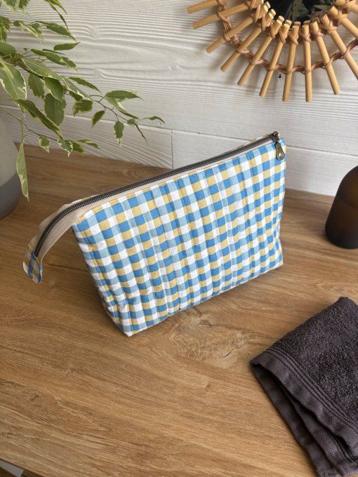 Trousse Joya vichy bleu/jaune