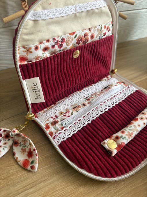 Trousse à bijoux Elyna Cerise