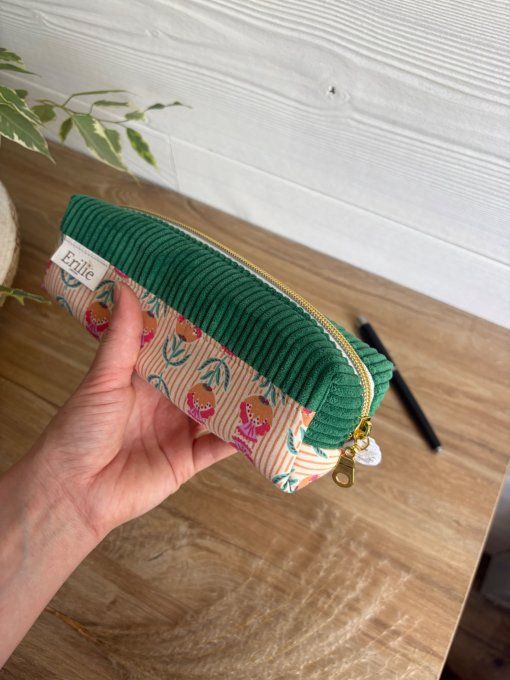 Trousse à crayon basilic