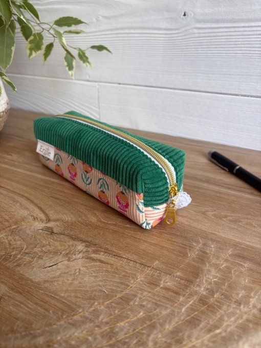 Trousse à crayon basilic