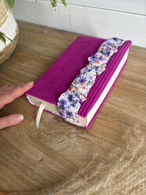 Protège livre/carnet hibiscus