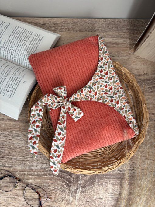 Pochette Corail pétales rose/kaki