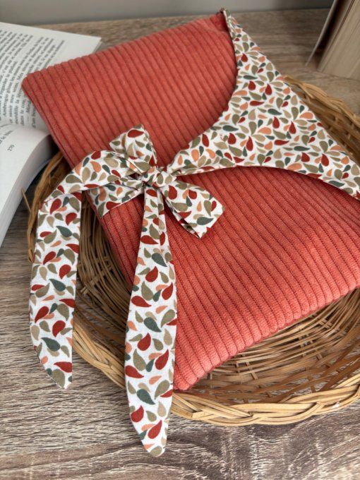 Pochette Corail pétales rose/kaki