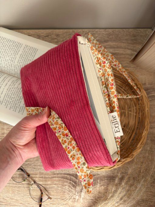 Pochette Framboise fleurs orangées