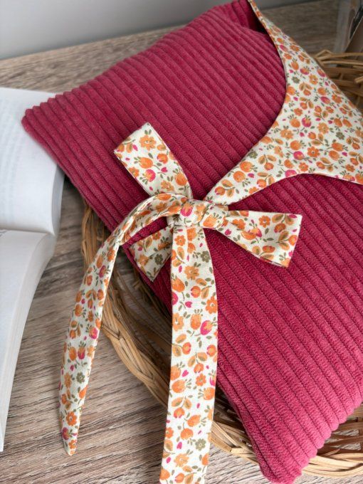 Pochette Framboise fleurs orangées