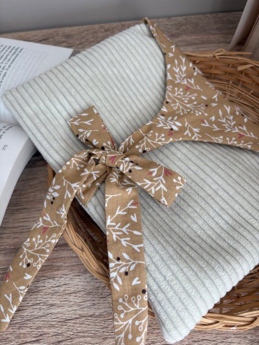 Pochette Ecru coton noisette