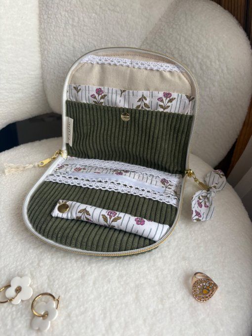Trousse à bijoux Elyna kaki