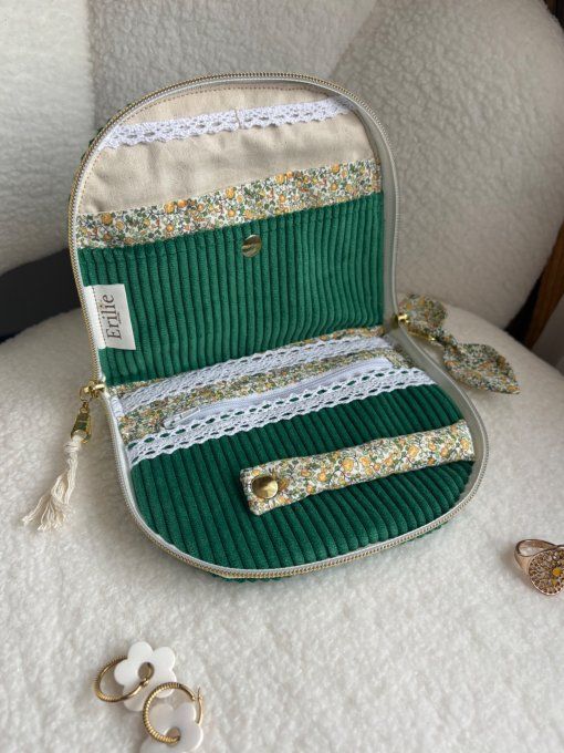 Trousse à bijoux Elyna Basilic