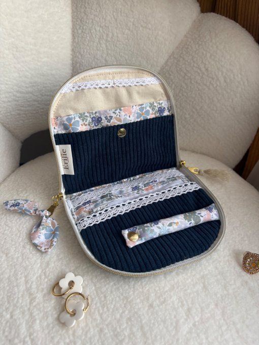 Trousse à bijoux Elyna Bleu marine