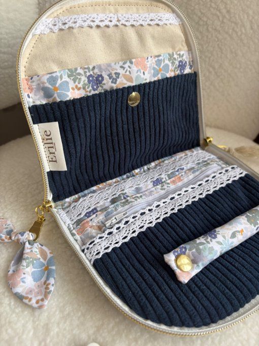 Trousse à bijoux Elyna Bleu marine