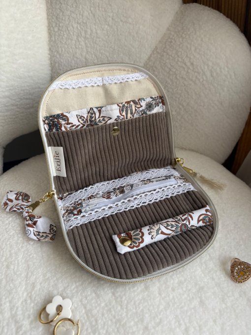 Trousse à bijoux Elyna Taupe