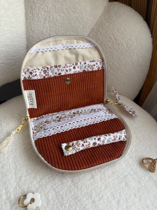 Trousse à bijoux Elyna Marron