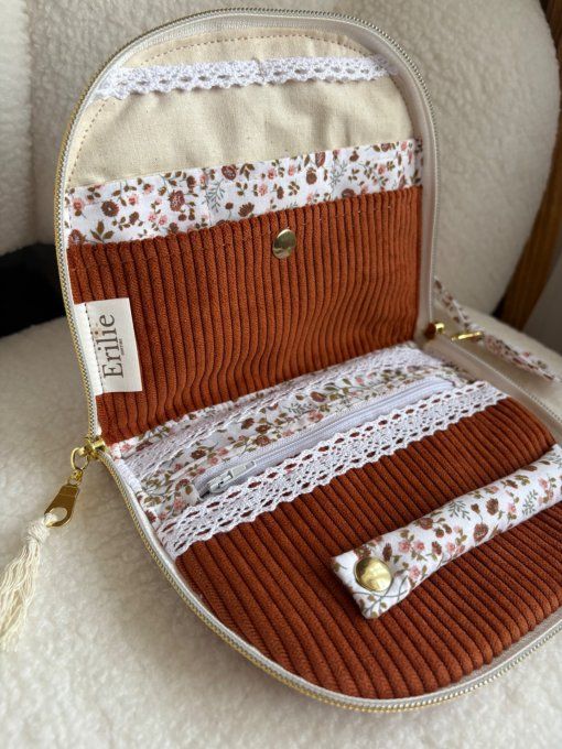Trousse à bijoux Elyna Marron
