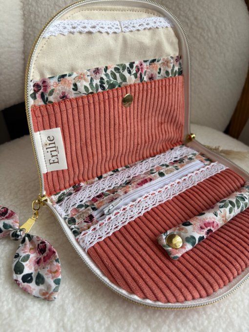 Trousse à bijoux Elyna corail