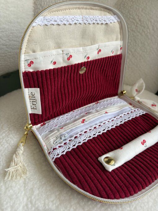 Trousse à bijoux Elyna Cerise