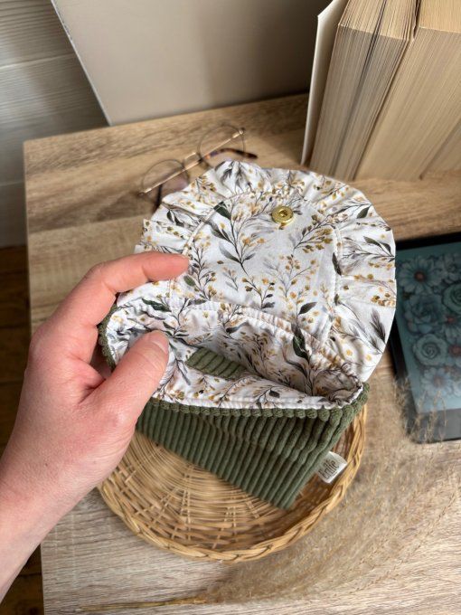 Pochette liseuse kaki