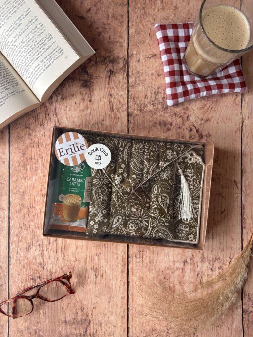 Box Book Club fleurs kaki
