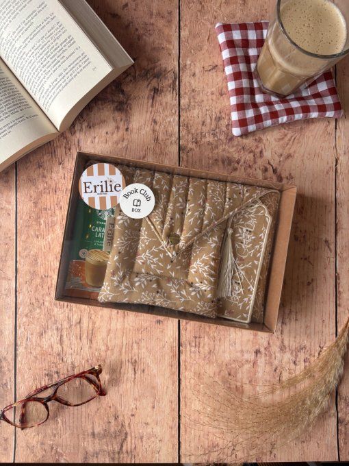 Box Book Club motif raggy noisette