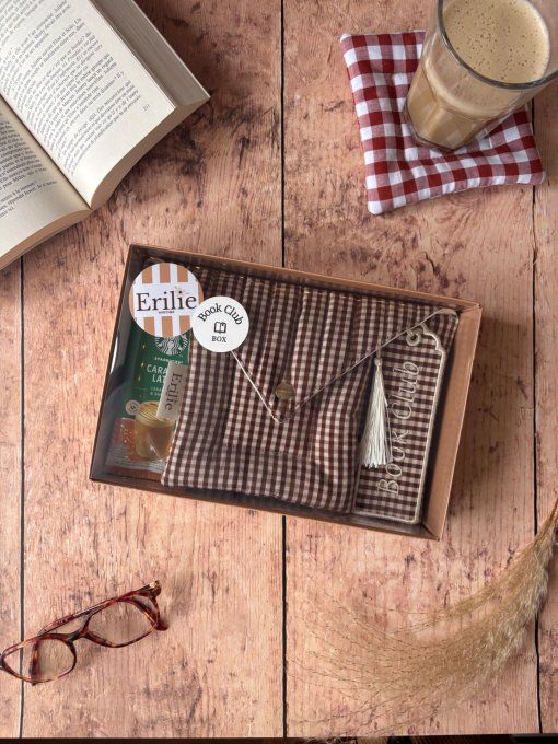 Box Book Club vichy marron