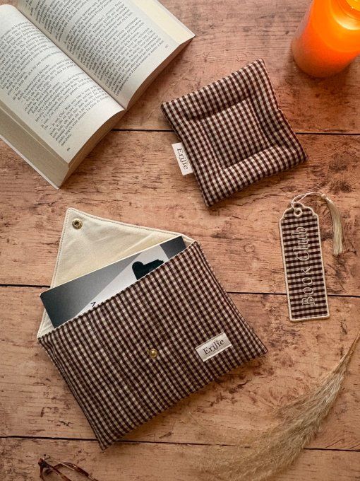 Box Book Club vichy marron
