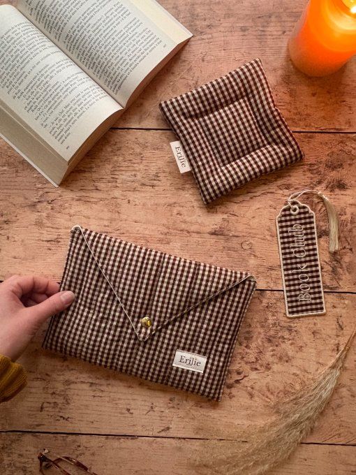 Box Book Club vichy marron