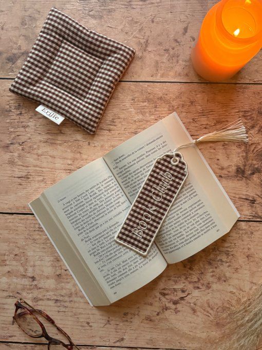 Box Book Club vichy marron