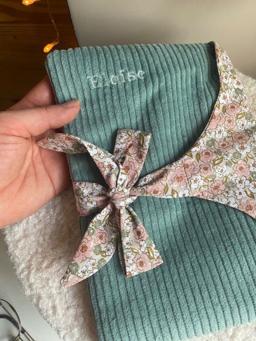 Pochette vert d’eau Fleurs Kalmia