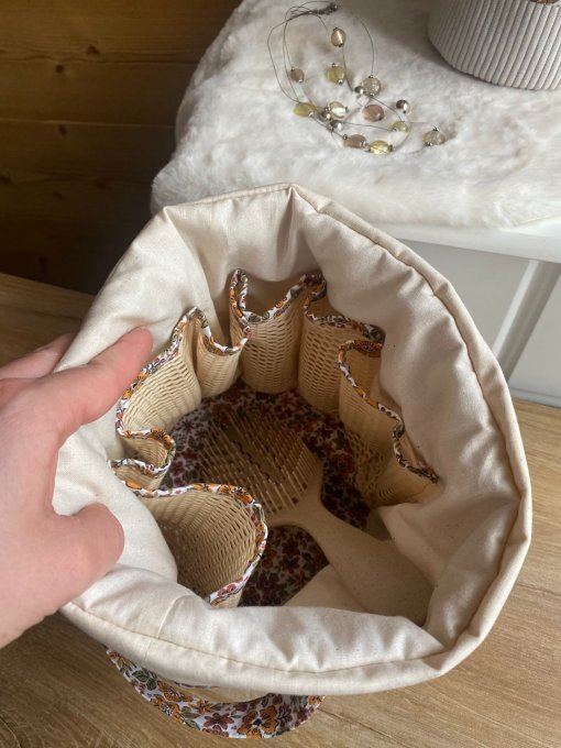 Maxi pochon Kaki fleurs Nellie