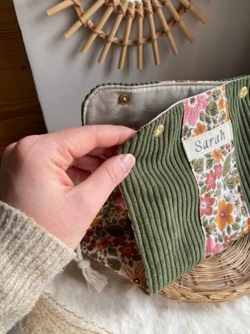 Pochon Elena - Velours Kaki Louna