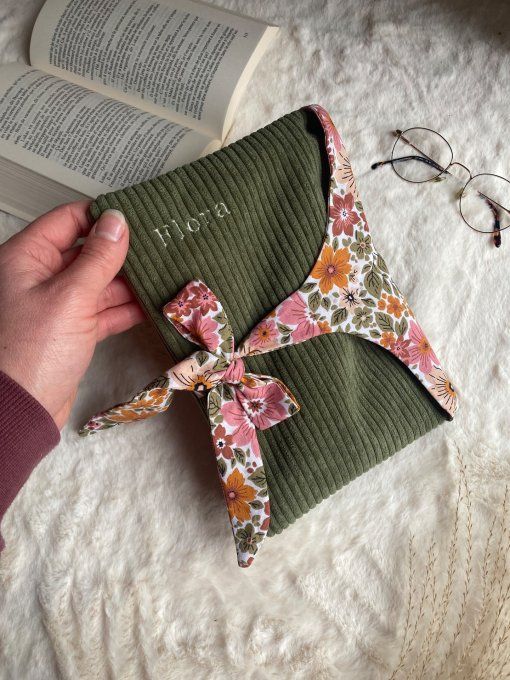 Pochette Kaki Fleurs Louna