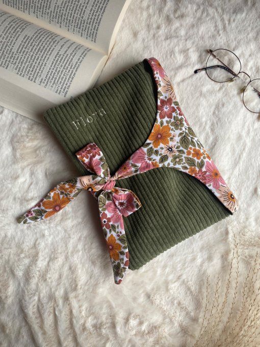 Pochette Kaki Fleurs Louna