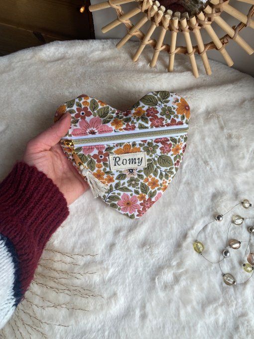 Trousse Judith Coeur coton