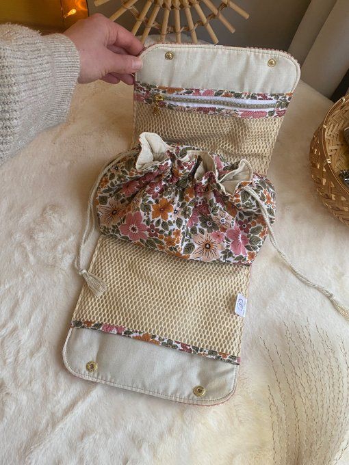 Pochon Elena - Velours Kaki Louna