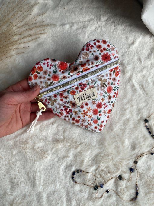 Trousse Judith Coeur coton