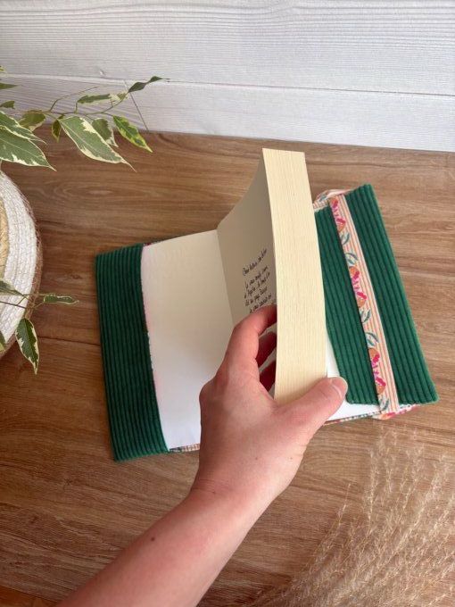 Protège livre/carnet basilic