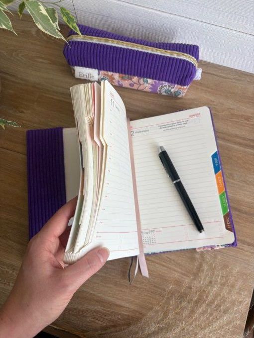 Protège livre/carnet lavande